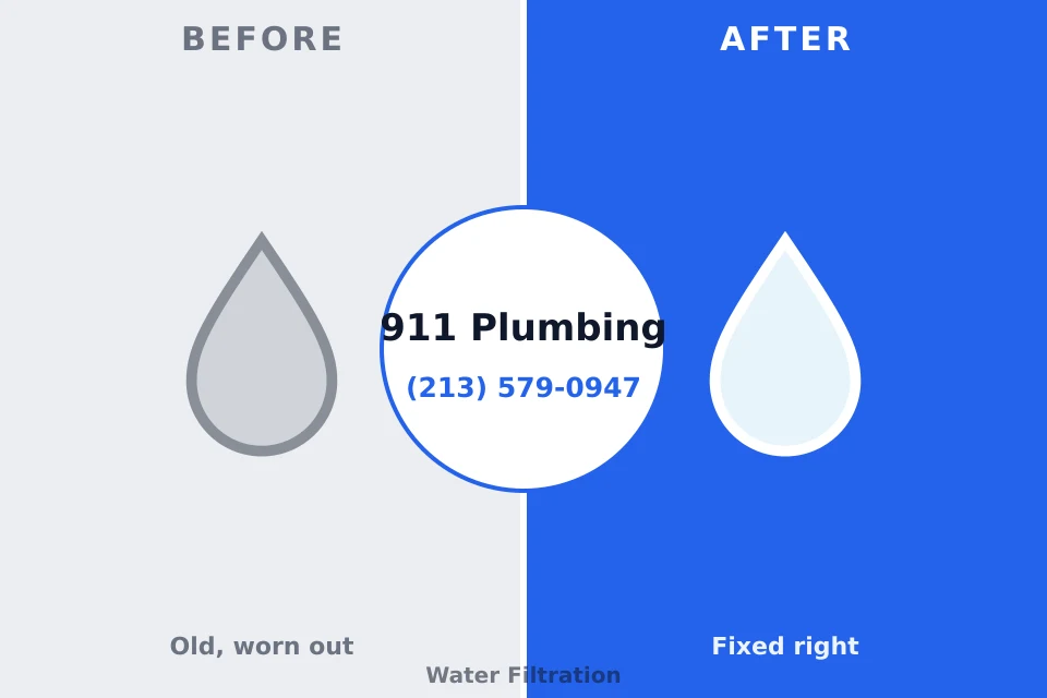 Before and after: plumbing repair Wilmerding, PA